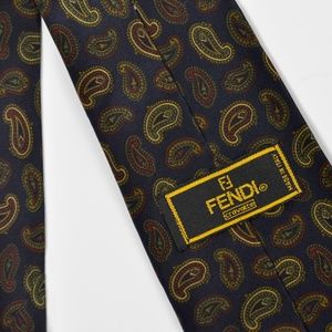 FENDI Paisley Silk Tie • Made in Italy